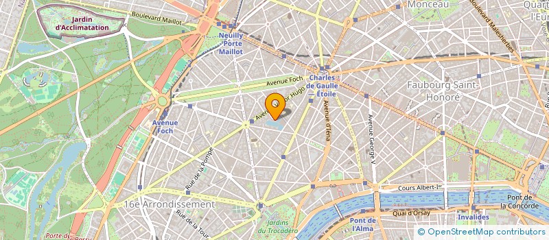 localisation de l'entreprise SYND.COPR. 8 RUE GEORGES VILLE  75016 PA  PARIS