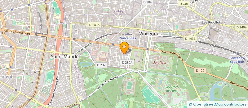 localisation de l'entreprise SYND COPR 8 RUE JOLLY ST MANDE à VINCENNES