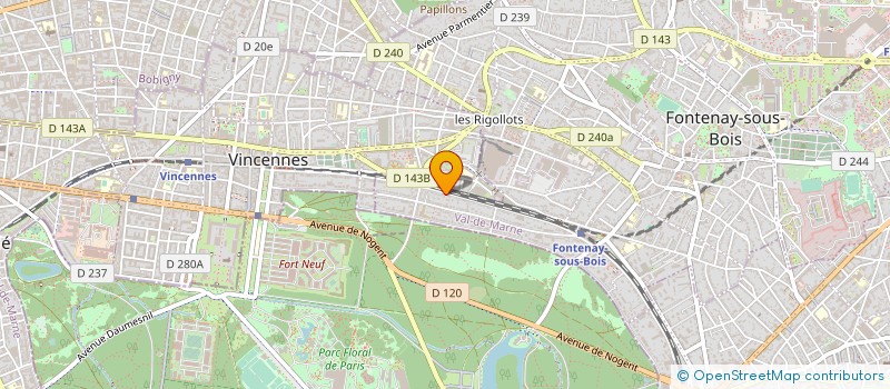 localisation de l'entreprise SYND.COPR. 8 RUE LEROUX 75016   PARIS RE à FONTENAY-SOUS-BOIS
