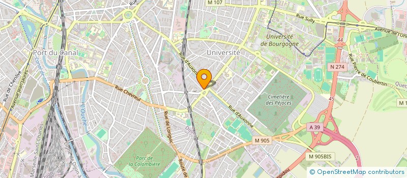 localisation de l'entreprise SYND.COPR. 8 RUE ROGER SALENGRO  DIJON