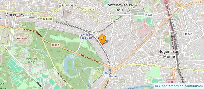 localisation de l'entreprise SYND.COPR. 80 AU 86 BD GAMBETTA 94 NOGEN à NOGENT-SUR-MARNE
