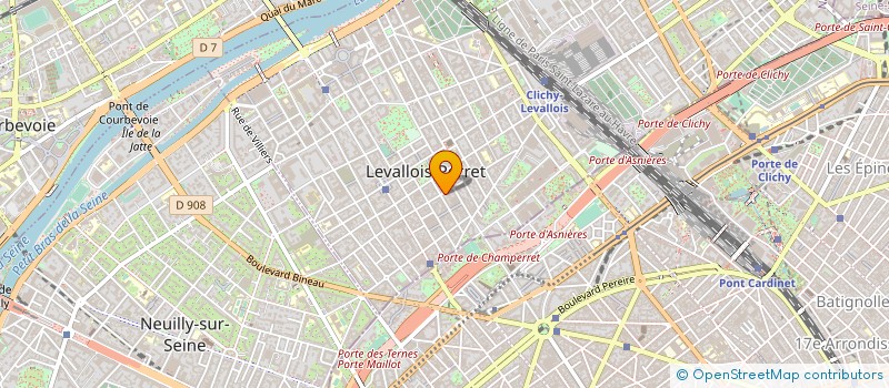 localisation de l'entreprise SYND.COPR. 82 RUE LOUIS ROUQUIER 92 LEVA à LEVALLOIS-PERRET
