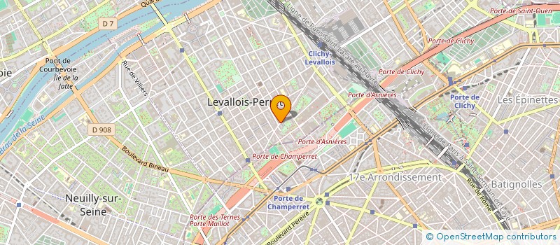 localisation de l'entreprise SYND.COPR. 83 RUE D ALSACE CLICHY 9 à LEVALLOIS-PERRET