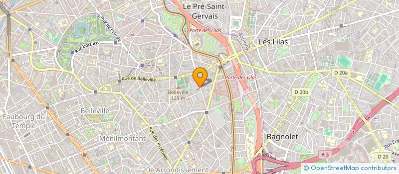 localisation de l'entreprise SYND.COPR. 83 RUE HAXO PARIS 20 RP SA HL  PARIS