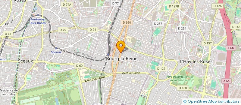 localisation de l'entreprise SYND.COPR. 84 AV DU GENERAL LECLERC 92 B à BOURG-LA-REINE