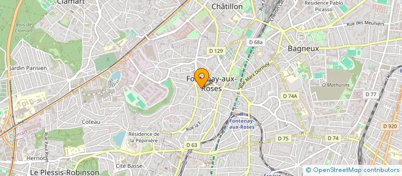 localisation de l'entreprise SYND.COPR. 85 RUE DES HAUTES BIEVRES à FONTENAY-AUX-ROSES