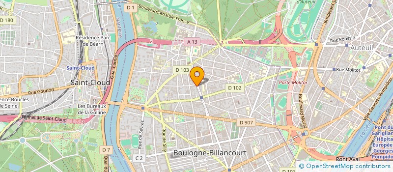 localisation de l'entreprise SYND.COPR. 86 RUE DU FAUBOURG SAINT HO à BOULOGNE-BILLANCOURT