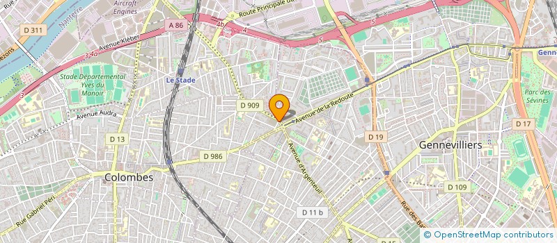 localisation de l'entreprise SYND.COPR. 9 11 RUE PARMENTIER   92 ASNI  ASNIERES-SUR-SEINE