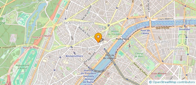 localisation de l'entreprise SYND.COPR. 9 RUE DE LA TOUR PARIS 16 REP  PARIS