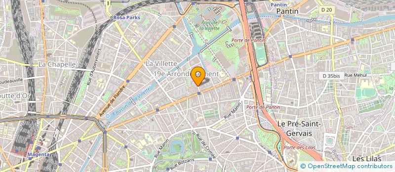 localisation de l'entreprise SYND.COPR. 9 RUE DES ARDENNES   75019 PA  PARIS