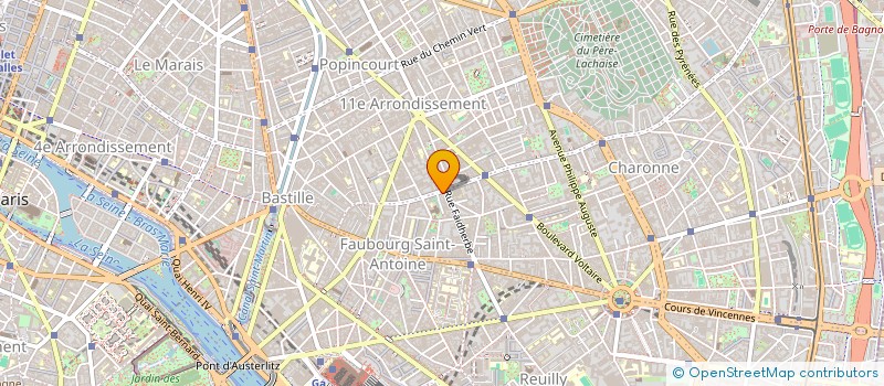 localisation de l'entreprise SYND.COPR. 92 R DE CHARONNE PARIS 11 REP  PARIS