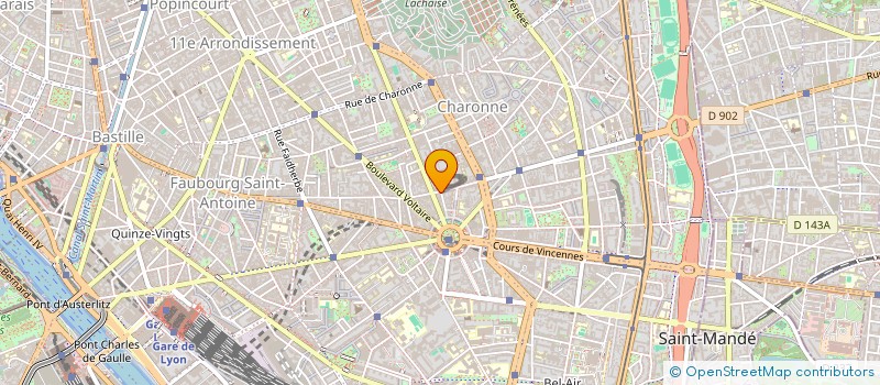 localisation de l'entreprise SYND.COPR. 92 RUE DE MONTREUIL  PARIS 11  PARIS