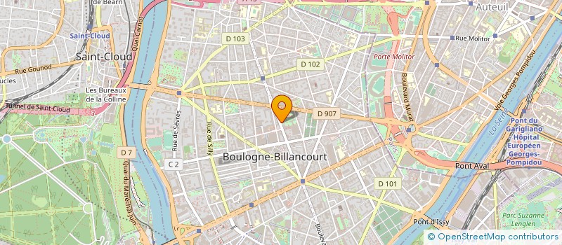 localisation de l'entreprise SYND.COPR. 93 BD J JAURES à BOULOGNE-BILLANCOURT