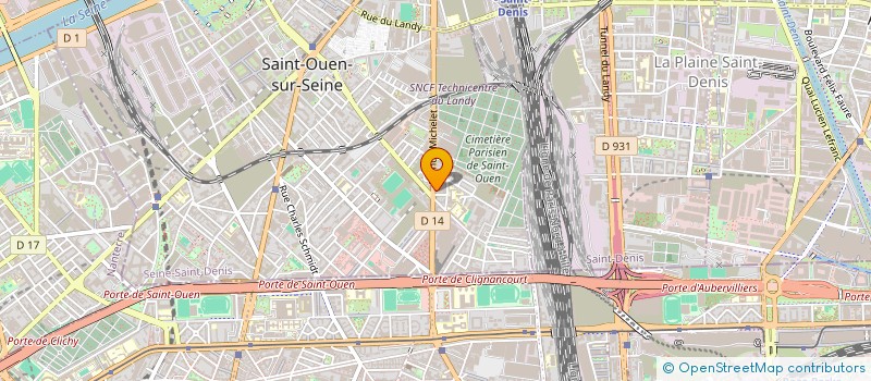 localisation de l'entreprise SYND.COPR. 95 97 AV MICHELET 93 SAINT OU à SAINT-OUEN-SUR-SEINE