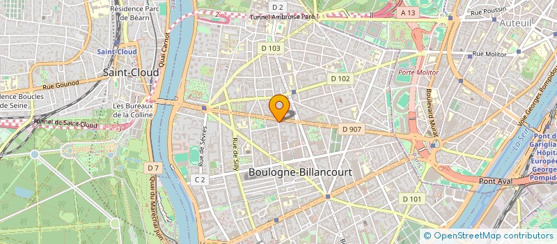 localisation de l'entreprise SYND.COPR. 95 RUE DU CHATEAU 92 BOULOGNE à BOULOGNE-BILLANCOURT