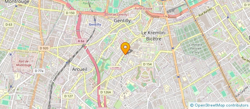 localisation de l'entreprise SYND.COPR. 97 AU 105 RUE GABRIEL PERI  LE KREMLIN-BICETRE