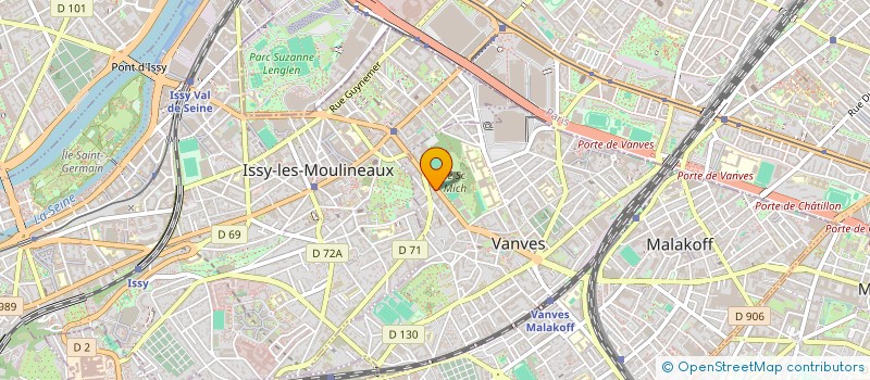 localisation de l'entreprise SYND.COPR. 97 AV DU 12 FEVRIER  34 MALAK  VANVES