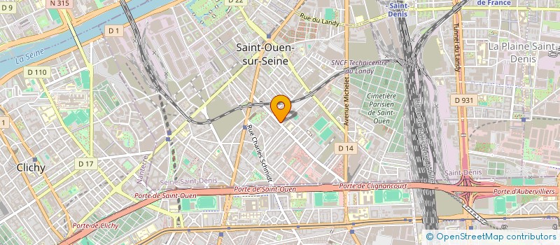 localisation de l'entreprise SYND.COPR. 98 RUE DES ROSIERS 93 ST OUEN à SAINT-OUEN-SUR-SEINE