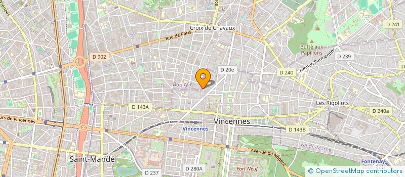 localisation de l'entreprise SYND.COPR. 98B RUE DE MONTREUIL à VINCENNES