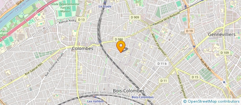 localisation de l'entreprise SYND.COPR. 99 AV DU GAL LECLERC 92 BOIS à COLOMBES