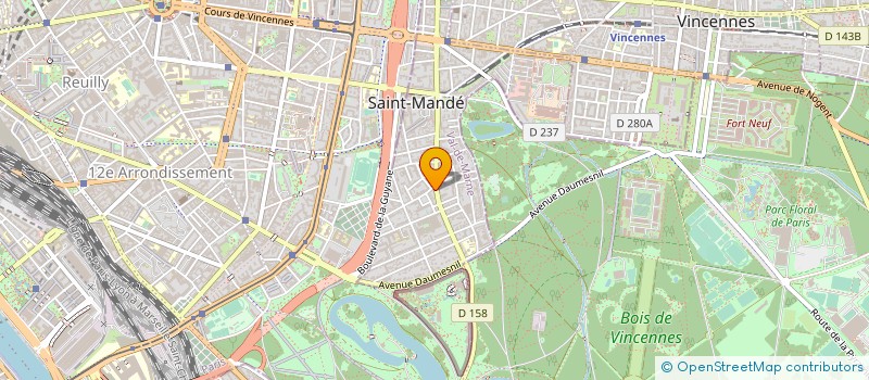 localisation de l'entreprise SYND.COPR. 99 AV DU GAL MICHEL  BIZOT PA  SAINT-MANDE