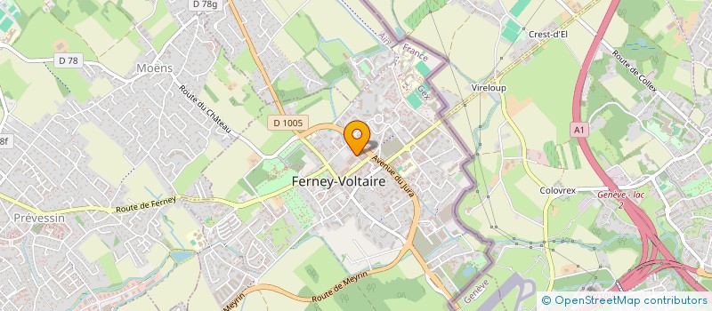 localisation de l'entreprise SYND COPR CENTRE D'AUMART à FERNEY-VOLTAIRE
