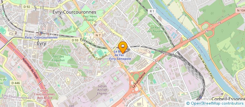 localisation de l'entreprise SYND COPR DE LA RESIDENCE L ARRIVEE 1 A  EVRY-COURCOURONNES