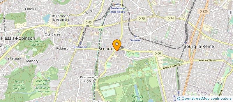 localisation de l'entreprise SYND COPR DE RESIDENCE ROI 20   RUE BLAN à SCEAUX