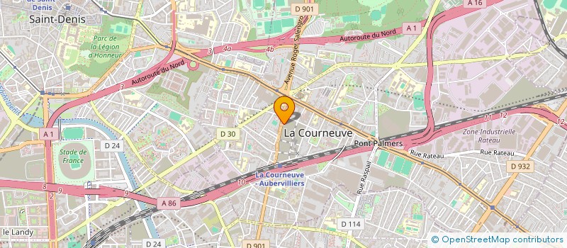 localisation de l'entreprise SYND.COPR. DU 1-2-3 PL. DANIELLE CASANOV à LA COURNEUVE