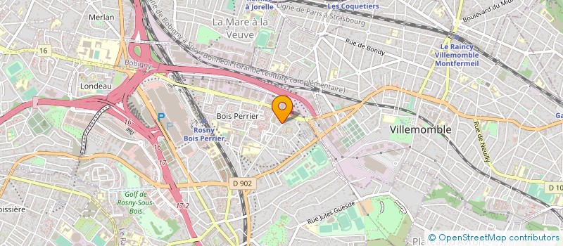 localisation de l'entreprise SYND COPR DU 1-3 ALLEE E TORRICELLI à ROSNY-SOUS-BOIS