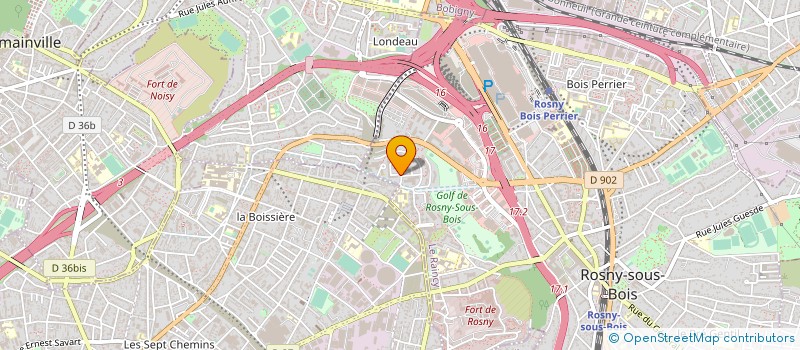localisation de l'entreprise SYND.COPR. DU 1 A 15 RUE DAGUERRE 93 ROS à ROSNY-SOUS-BOIS