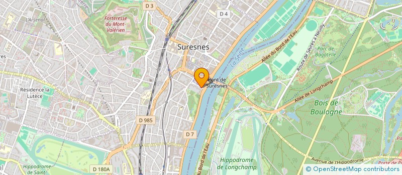 localisation de l'entreprise SYND COPR DU 1 ALLEE DE LONGCHAMP à SURESNES