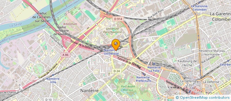 localisation de l'entreprise SYND.COPR. DU 1 AU 11 ALLEE DE  PROVENCE  NANTERRE