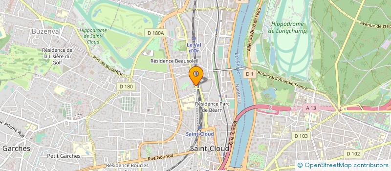 localisation de l'entreprise SYND.COPR. DU 1 AU 5 RUE DU MT VALERIEN à SAINT-CLOUD
