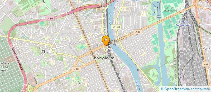 localisation de l'entreprise SYND.COPR. DU 1 RUE JEAN JAURES à CHOISY-LE-ROI