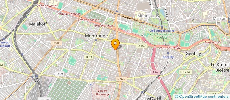 localisation de l'entreprise SYND COPR DU 1 RUE LOUIS ROLLAND 92 MONT  MONTROUGE