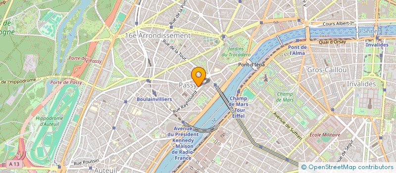localisation de l'entreprise SYND COPR DU 1 SQUARE RAYNOUARD 75016 PA  PARIS