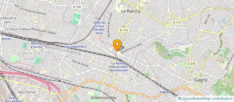 localisation de l'entreprise SYND.COPR. DU 10 ALLEE GUYNEMER 93 VILLE  LE RAINCY