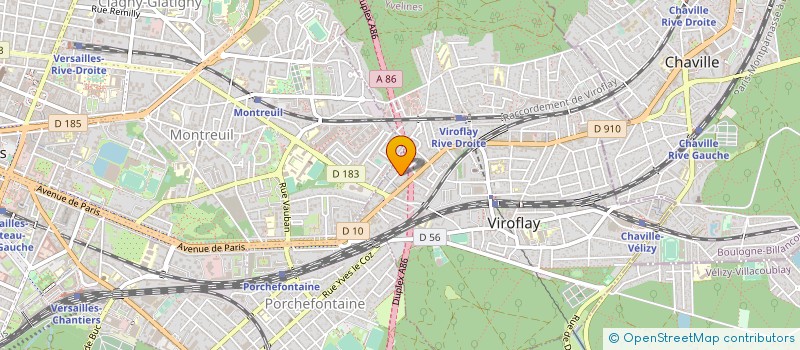 localisation de l'entreprise SYND.COPR. DU 10 RUE DE BIRAGUE 75004 PA  VIROFLAY