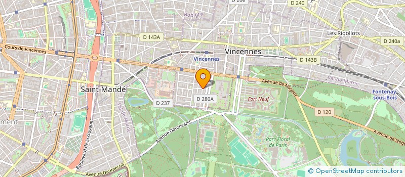 localisation de l'entreprise SYND.COPR. DU 10 RUE DU DONJON 94 VINCE à VINCENNES