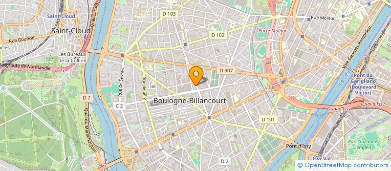 localisation de l'entreprise SYND.COPR. DU 100 BD DE PORT ROYAL PARIS  BOULOGNE-BILLANCOURT