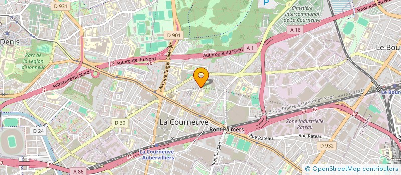localisation de l'entreprise SYND COPR DU 101 A 105 RUE DE LA REPUBLI à LA COURNEUVE
