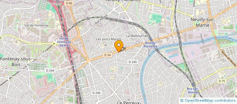 localisation de l'entreprise SYND COPR DU 104 BD D'ALSACE LORRAINE  LE PERREUX-SUR-MARNE