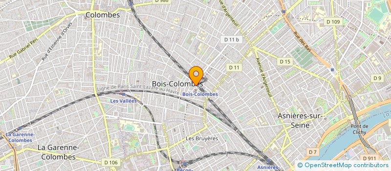 localisation de l'entreprise SYND COPR DU 104 RUE DES        BOURGUIG à BOIS-COLOMBES