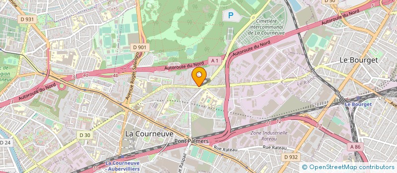 localisation de l'entreprise SYND.COPR. DU 105-107 AV. HENRI BARBUSSE à LA COURNEUVE