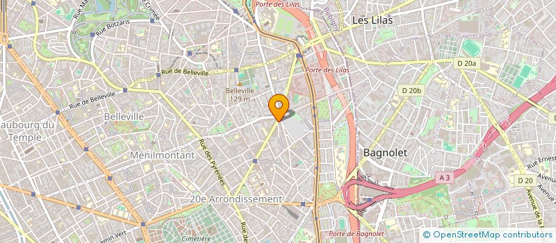 localisation de l'entreprise SYND.COPR. DU  106 AV. GAMBETTA 75020 PA  PARIS