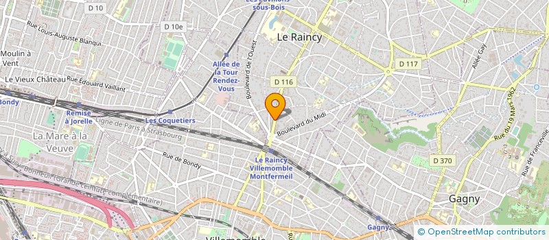 localisation de l'entreprise SYND.COPR. DU 106 AV THIERS 93  LE RAINC  LE RAINCY