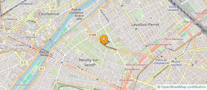 localisation de l'entreprise SYND.COPR. DU 107 AU 115 BD BINEAU 92 NE à NEUILLY-SUR-SEINE