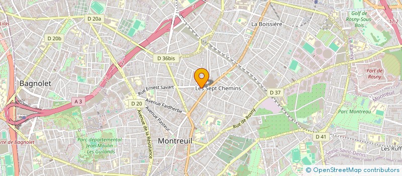 localisation de l'entreprise SYND.COPR. DU 11 AU 13 RUE DES  EPERNONS à MONTREUIL