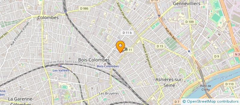 localisation de l'entreprise SYND.COPR. DU 11 AU 13 RUE VICTOR HUGO 9 à BOIS-COLOMBES